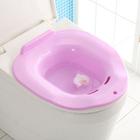 حمام جلوس قابل للطي وخالي من القرفصاء ، غير ظاهر فوق مقعد الحمام لعلاج جروح ما بعد الولادة ، والبواسير ، والعناية بالعجان