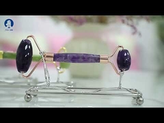 أسطوانة تجميل الوجه للعناية بالبشرة، مدلك الكوارتز الوردي، أسطوانة اليشم